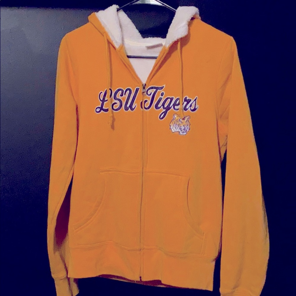 LSU Tigers Sherpa lined zip up hoodie